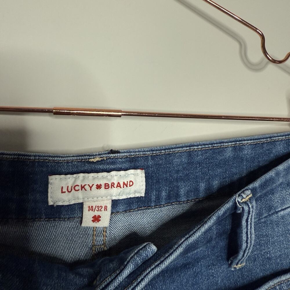 Lucky Brand Stevie High Rise Flare 14/32 Blue Wash Denim Festival Cowgirl Y2K - Picture 4 of 10
